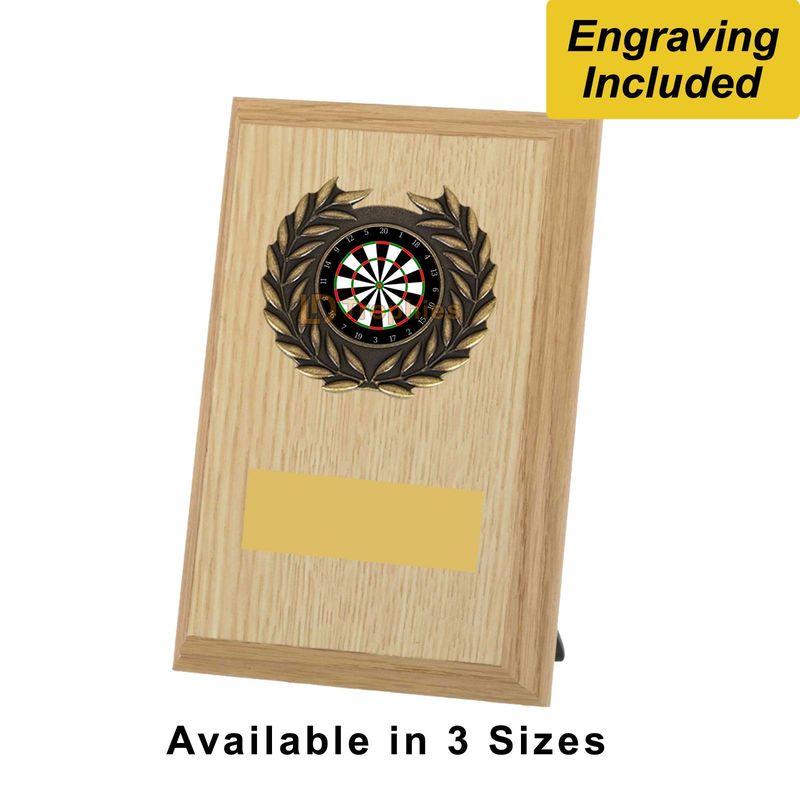 Darts Shield / Plaque - Light Wood