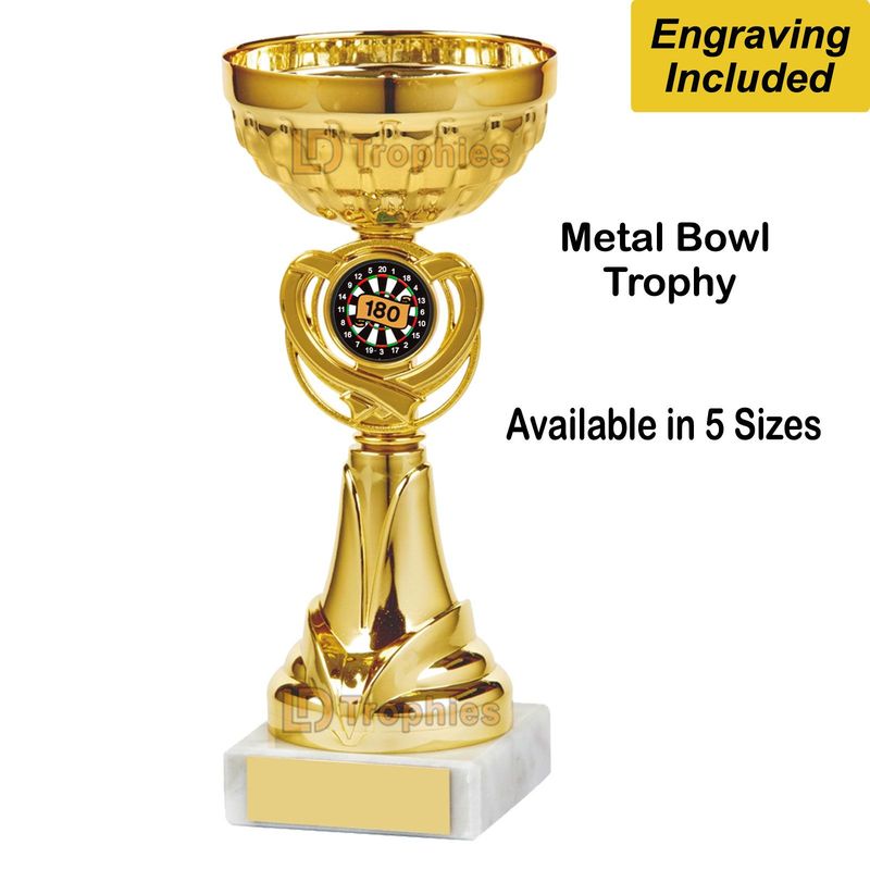 180 Darts Trophies / Cups - Engraving Included