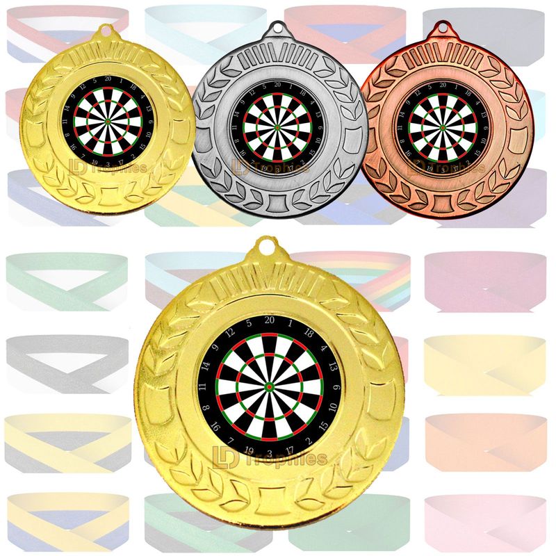 Darts Medal & Ribbon - Engraving Included