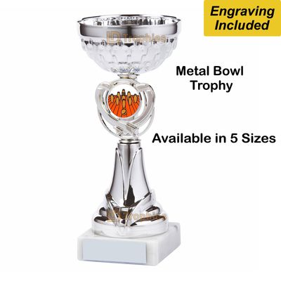 Skittles Trophies / Cups Silver - Engraving Included