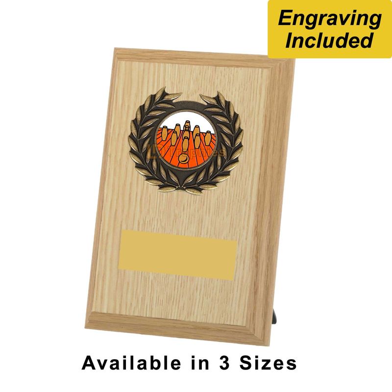 Skittles Shield / Plaque - Light Wood