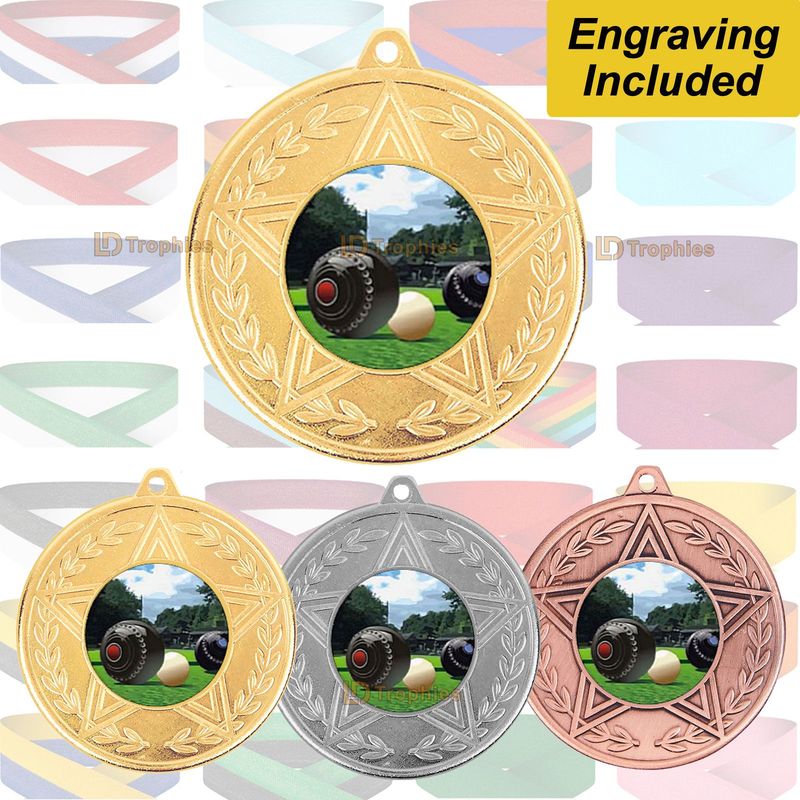 Lawn Bowls  Medal & Ribbon - Caesar Range