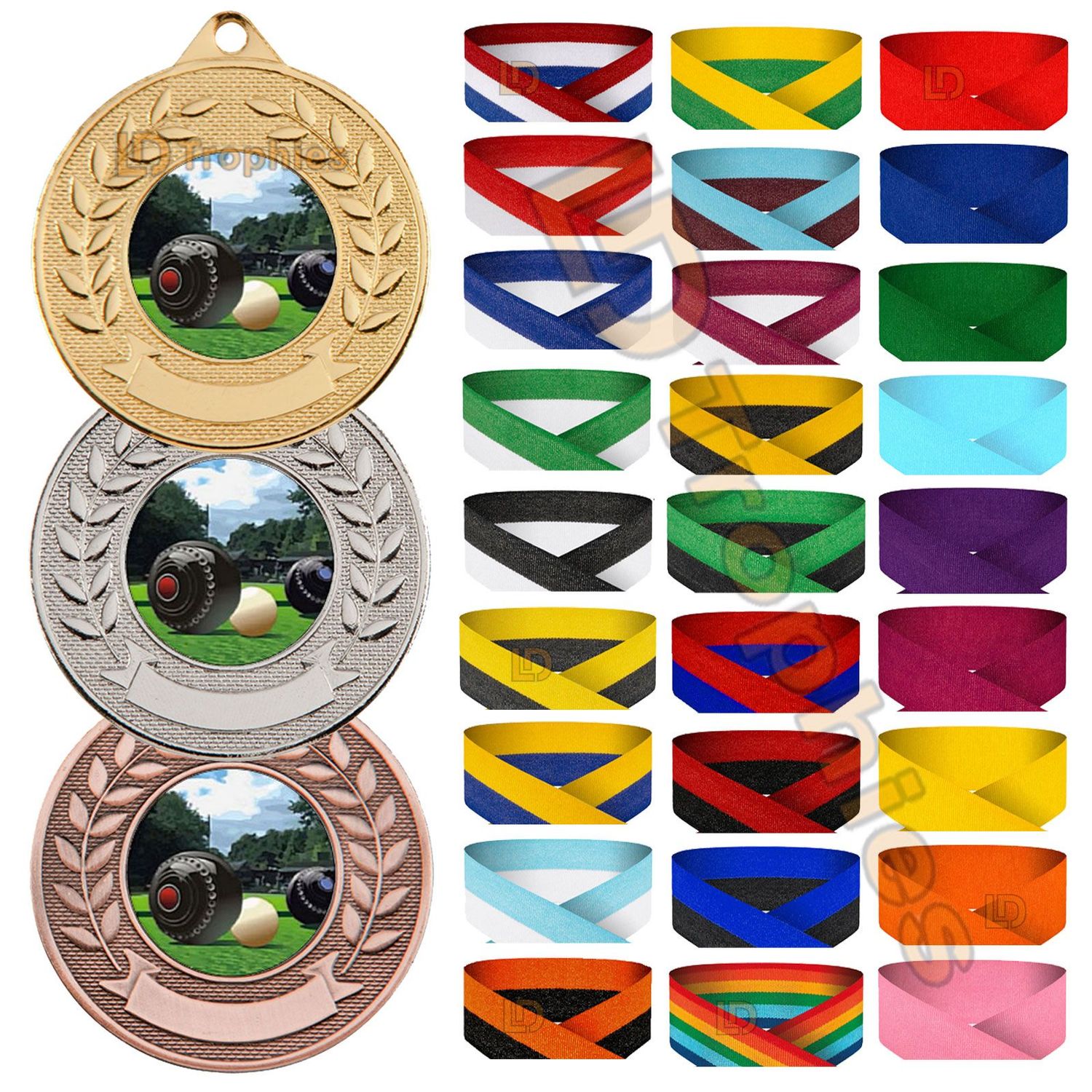 Lawn Bowls Medal & Ribbon Packs