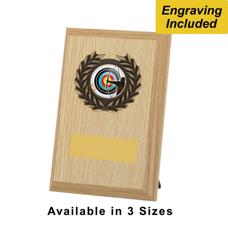 Archery Shield / Plaque - Light Wood