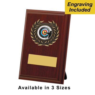 Archery Shield / Plaque - Dark Wood
