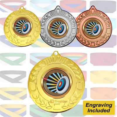 Archery Medal & Ribbon - Engraving Included