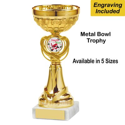 Santa Run Trophies / Cups - Gold