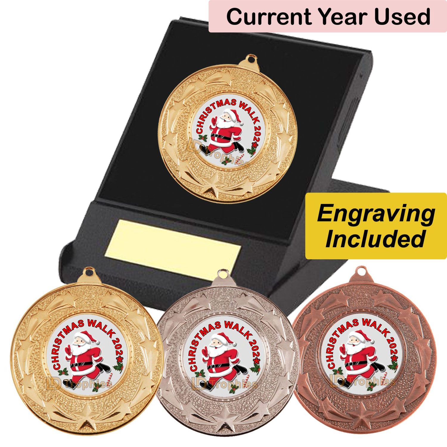 Christmas Walk Medal in Presentation Box