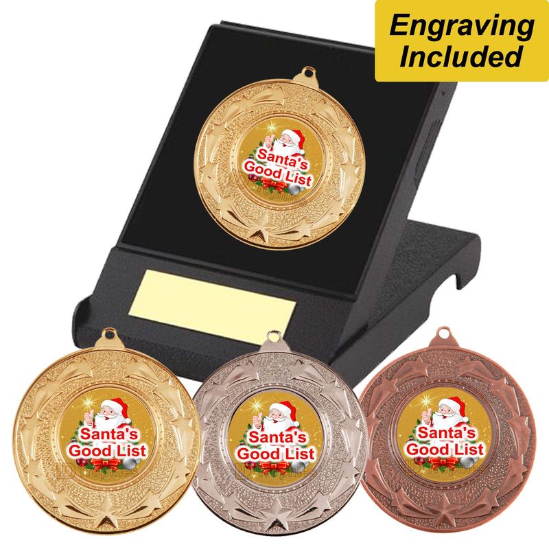 Santa's Good List Medal in Presentation Box