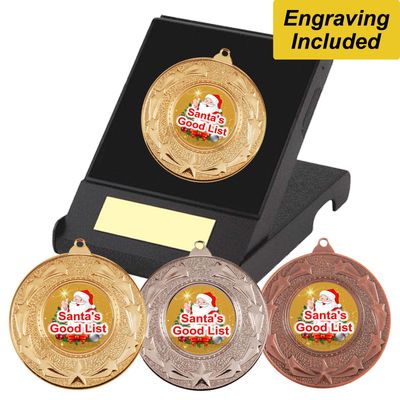 Santa's Good List Medal in Presentation Box