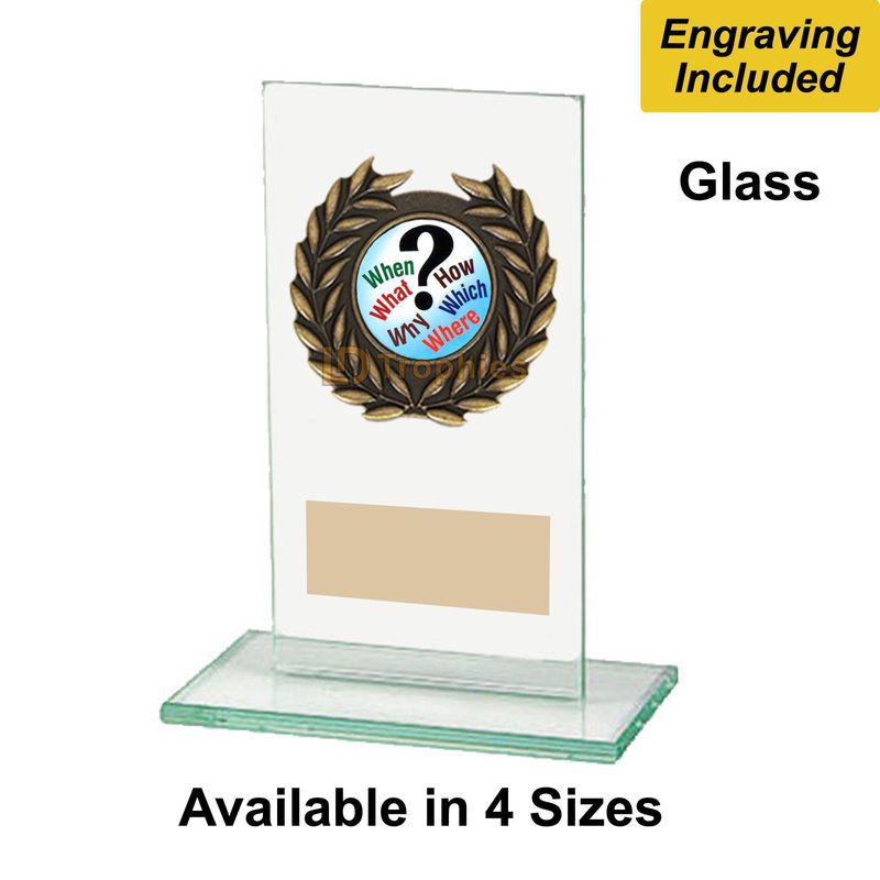 Glass Quiz Trophies - Warrior Range