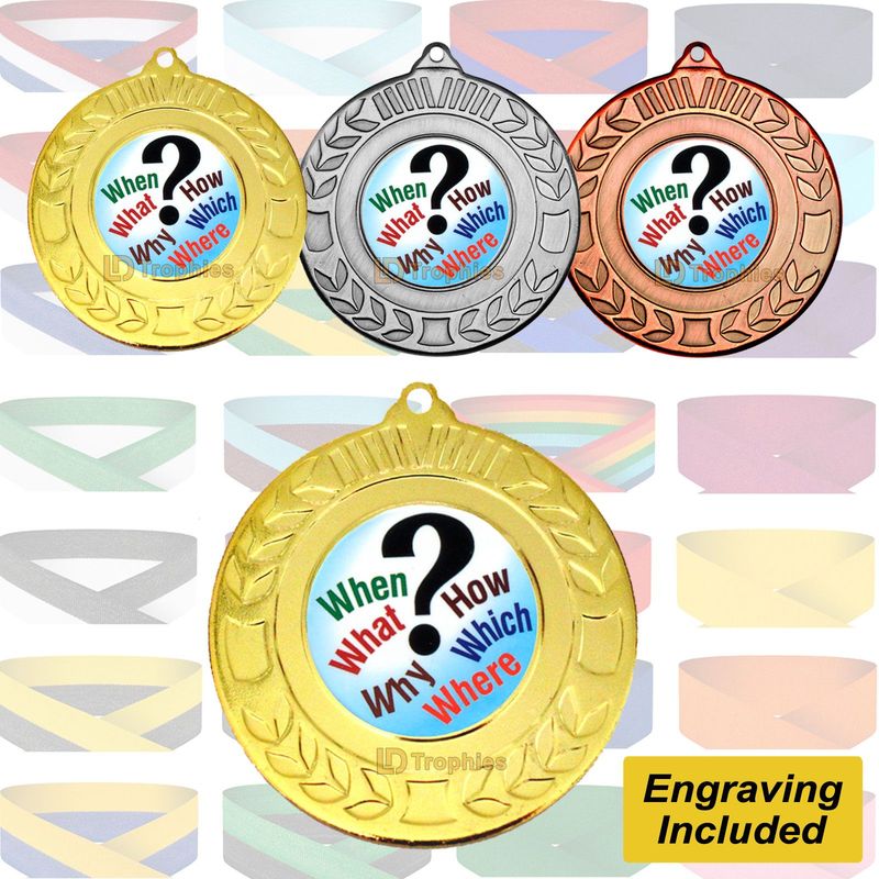 Quiz Medal & Ribbon - Engraving Included