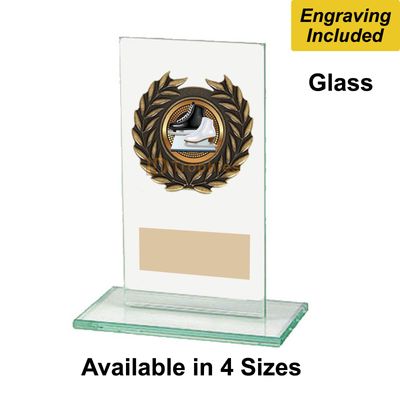 Glass Ice Skating Trophies - Warrior Range