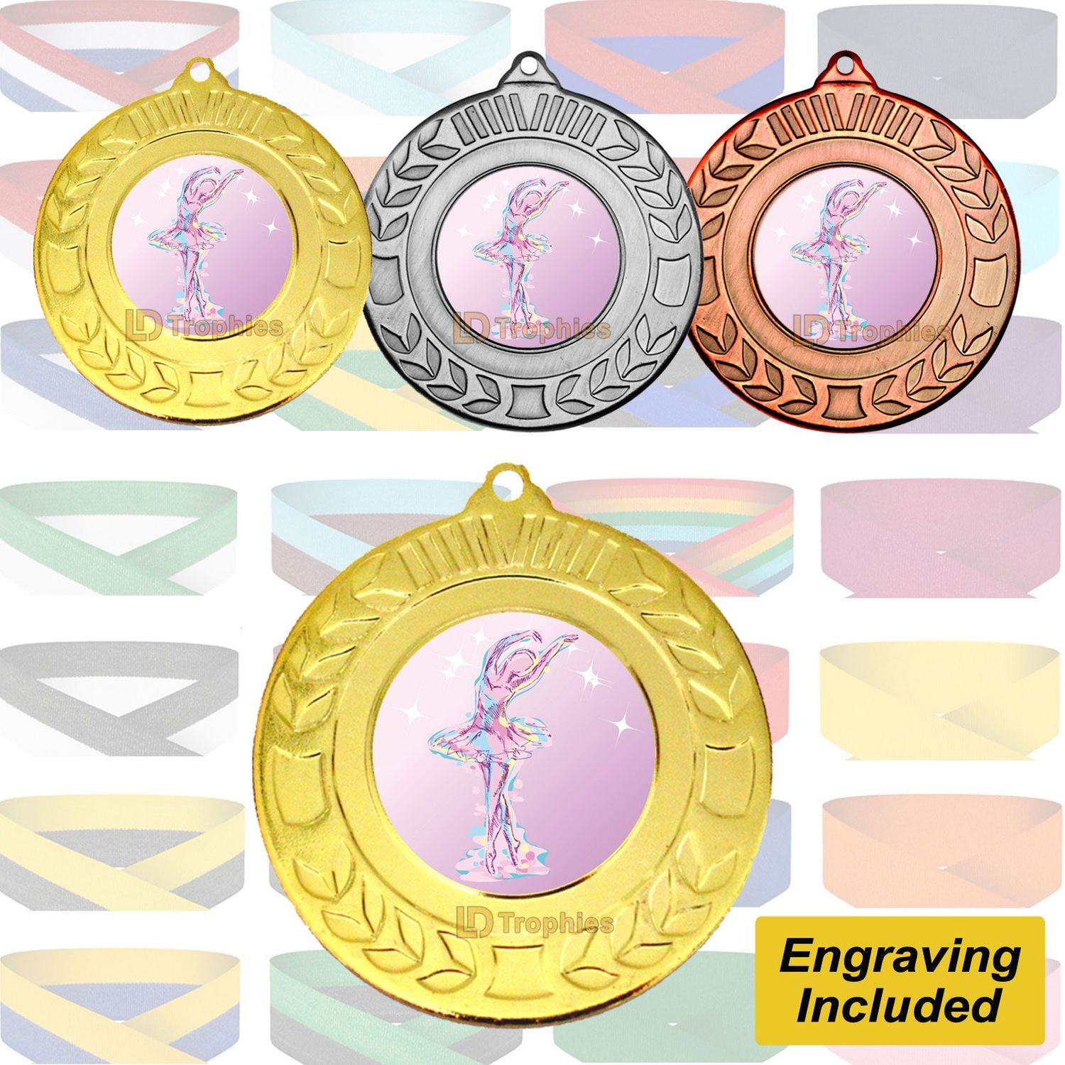 Ballet Medal & Ribbon - Engraving Included