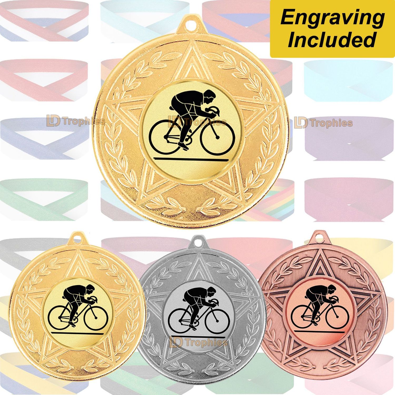 Cycling Medal & Ribbon - Caesar Range