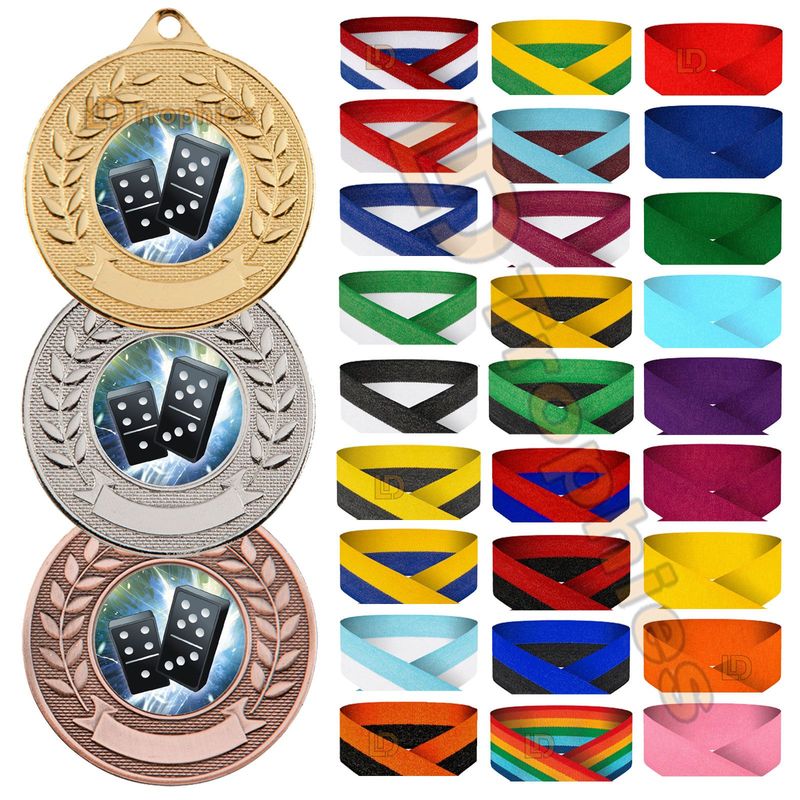 Dominoes Medal & Ribbon Packs - Various Sizes