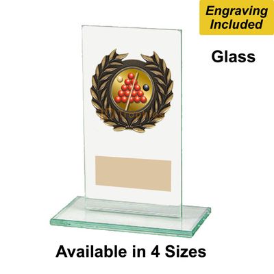 Glass Snooker Trophies - Warrior Range