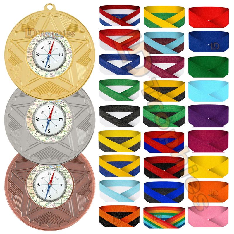 Orienteering Medal & Ribbon Packs - Various Sizes
