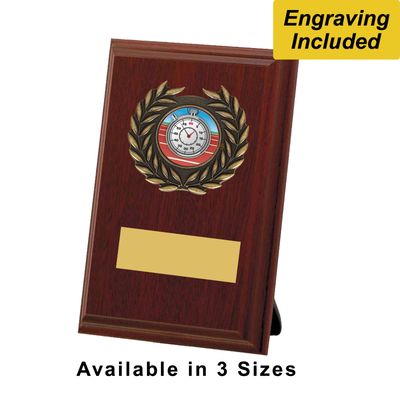 Running Shield / Plaque - Dark Wood