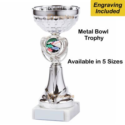 Poker  Trophies / Poker Cups - Silver
