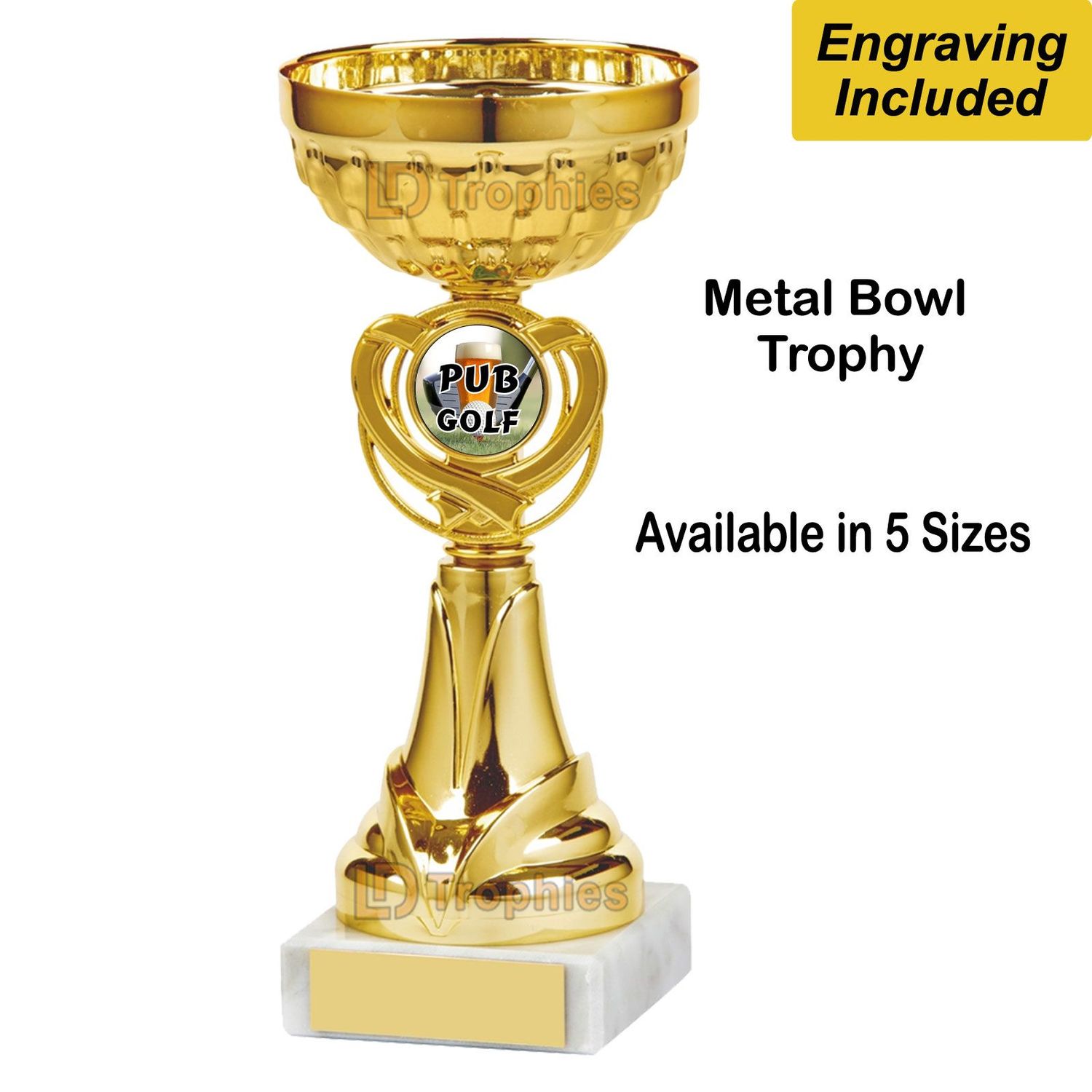 Pub Golf Trophies / Cups - Gold
