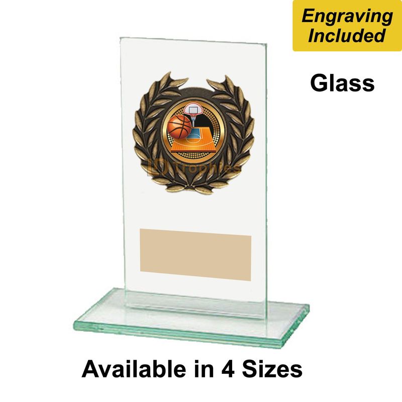 Glass Basketball Trophies - Warrior Range