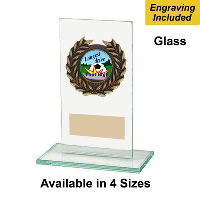 Glass Footgolf Trophies - Longest Drive