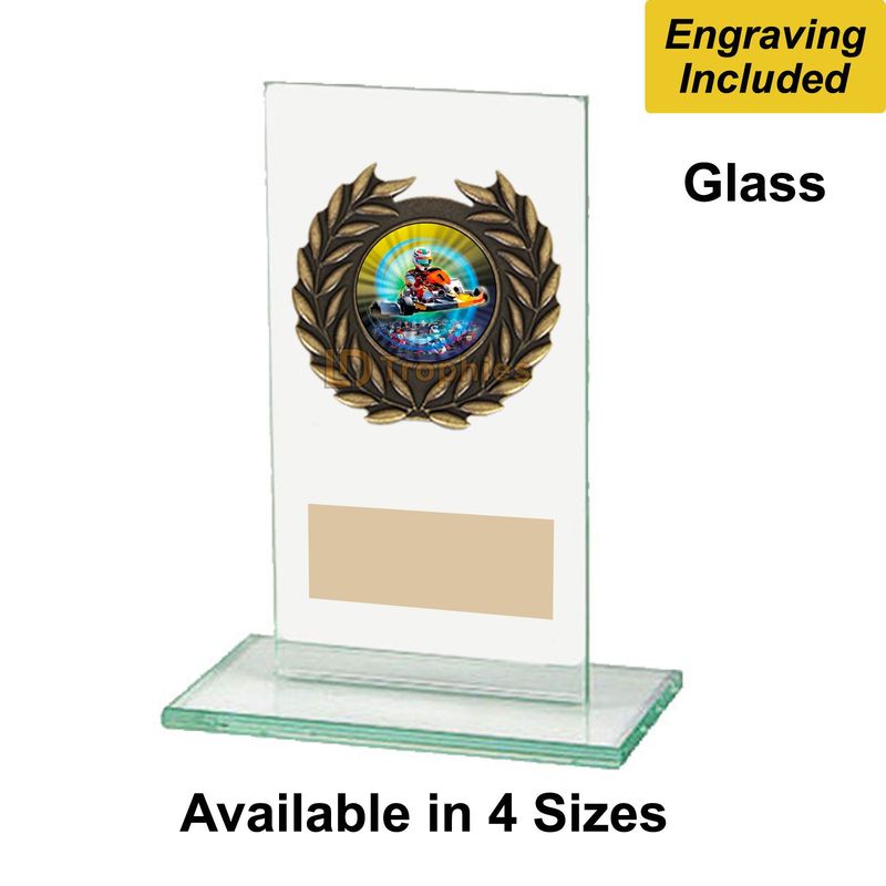 Glass Go Karting Trophies - Warrior Range