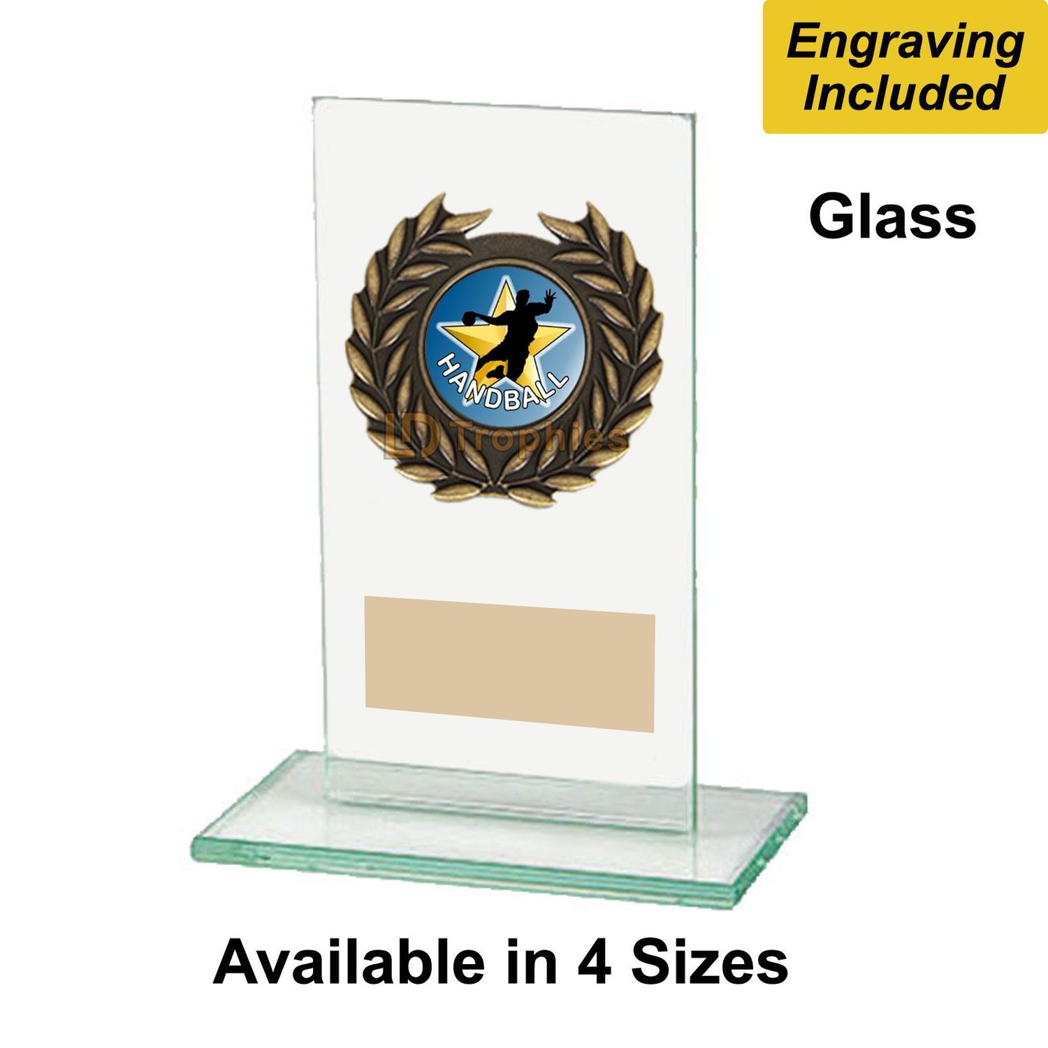 Glass Handball (Male) Trophies - Warrior Range