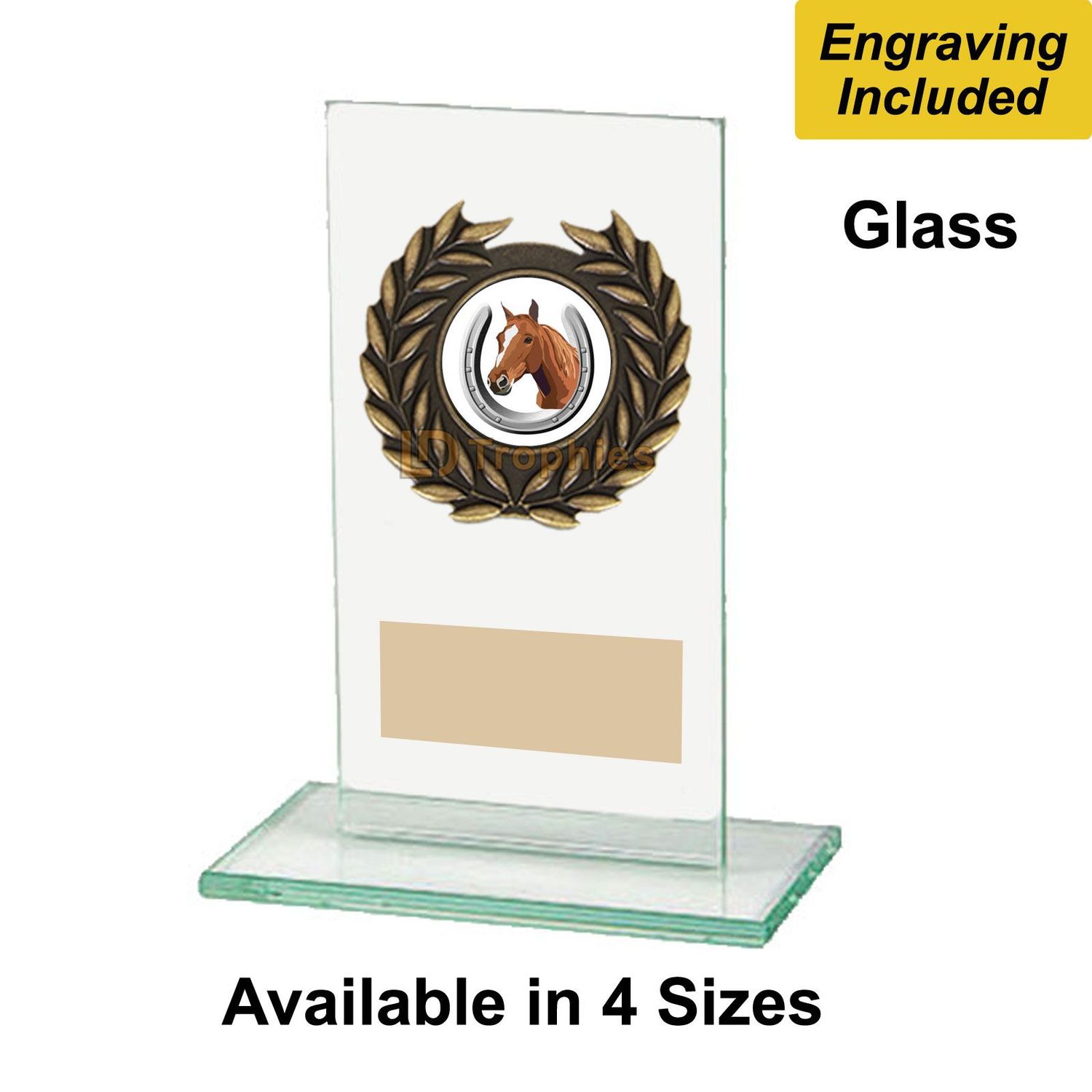 Glass Equestrian / Horse Trophies - Warrior Range