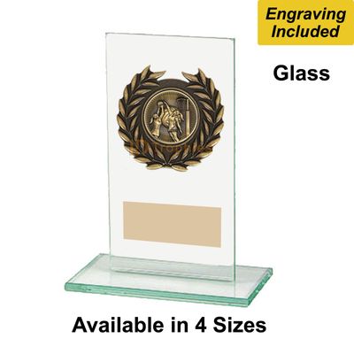 Glass Netball Trophies - Warrior Range