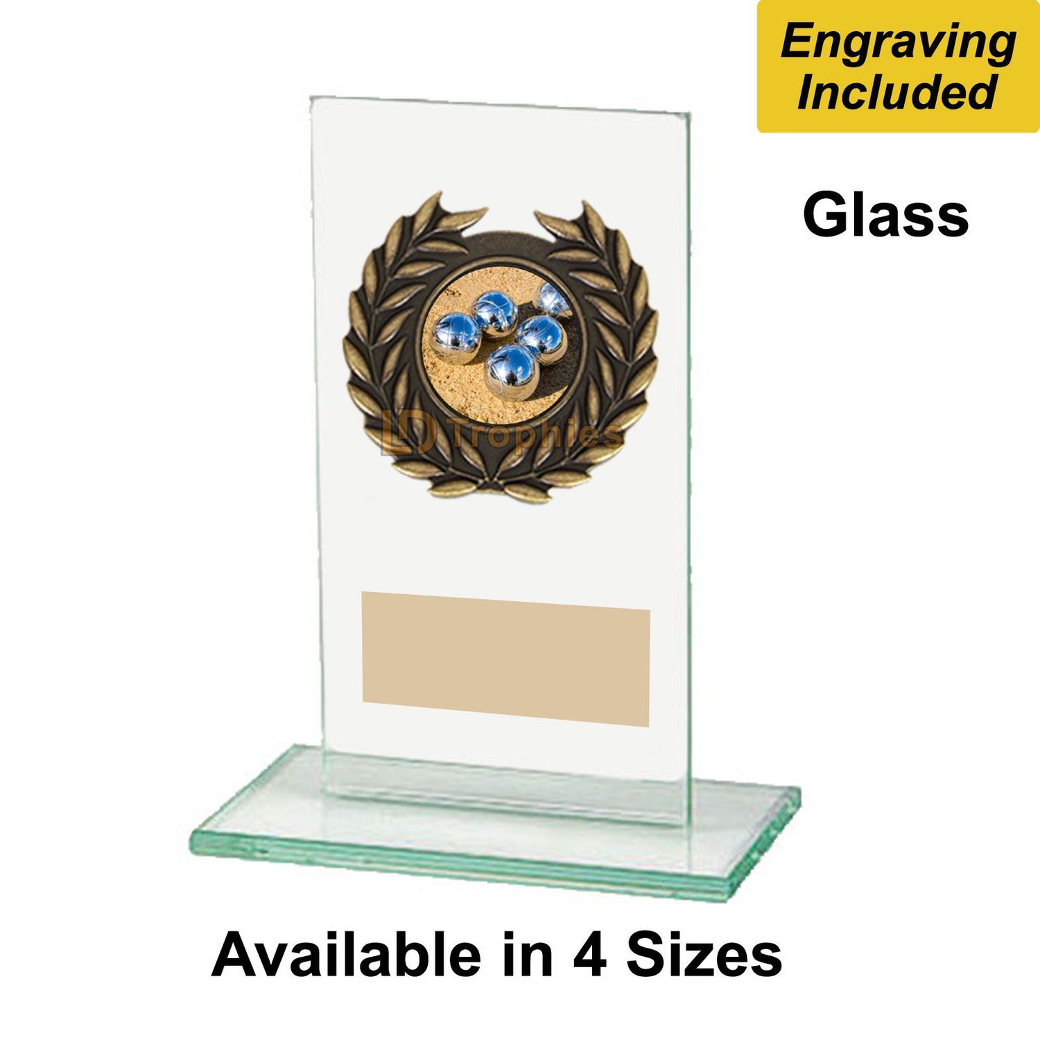 Glass Petanque Trophies - Warrior Range