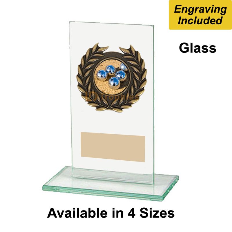 Glass Petanque Trophies - Warrior Range