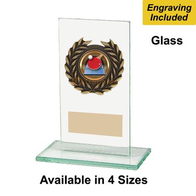 Glass Table Tennis Trophies - Warrior Range