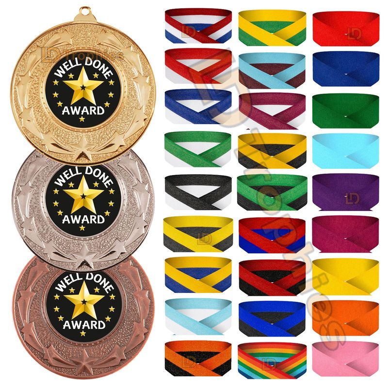 Well Done Medal & Ribbon Packs - Achievement Medals