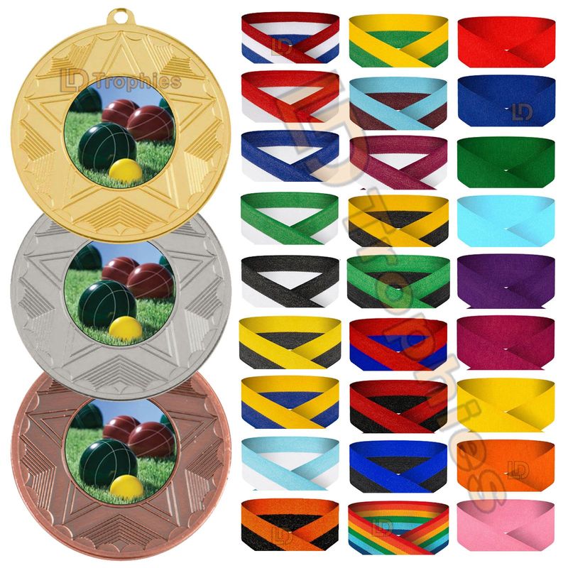 Boules Medal & Ribbon Packs - Various Sizes