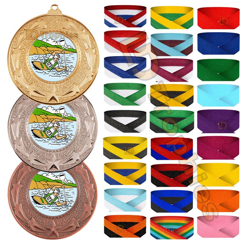 Canoeing Medal & Ribbon Packs - Various Sizes