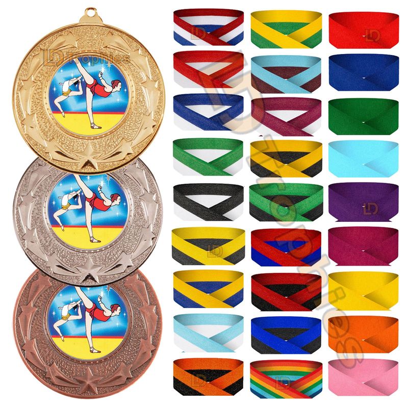 Gymnastics Medal & Ribbon Packs - Various Sizes