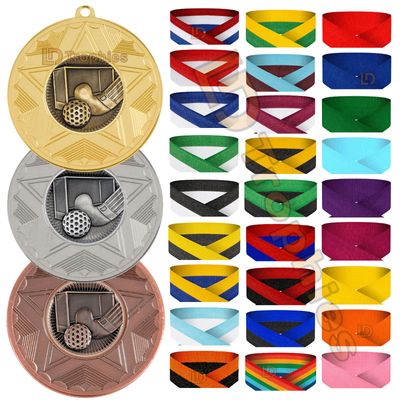 Hockey Medal & Ribbon Packs - Various Sizes