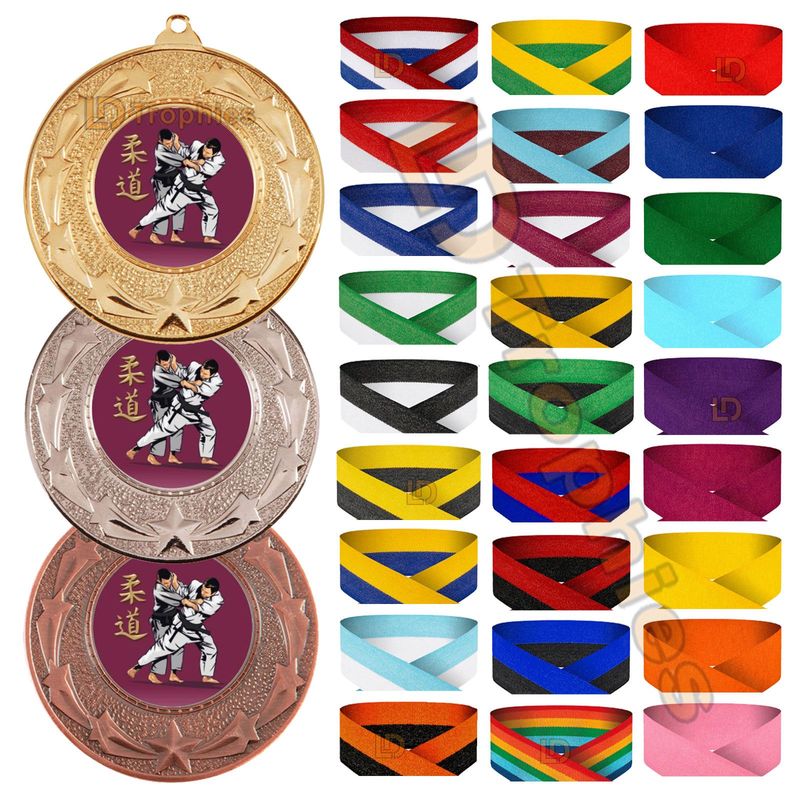 Judo Medal & Ribbon Packs - Various Sizes