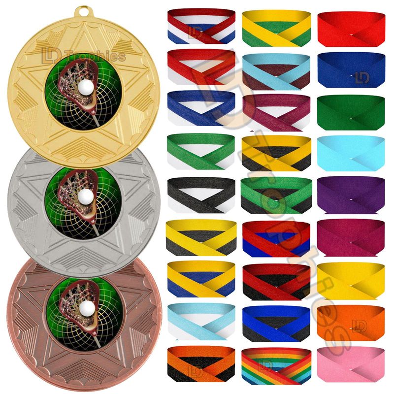 Lacrosse Medal & Ribbon Packs - Various Sizes