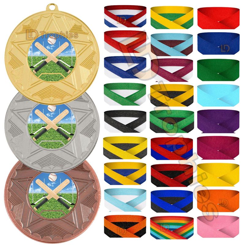 Rounders Medal & Ribbon Packs - Various Sizes