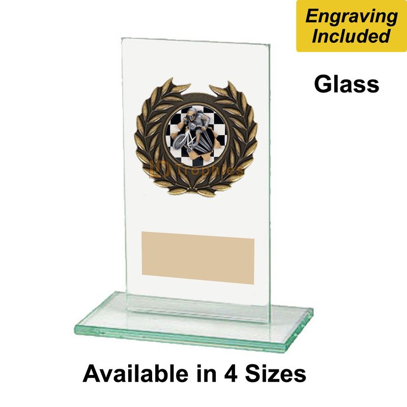 Glass BMX Trophies - Warrior Range