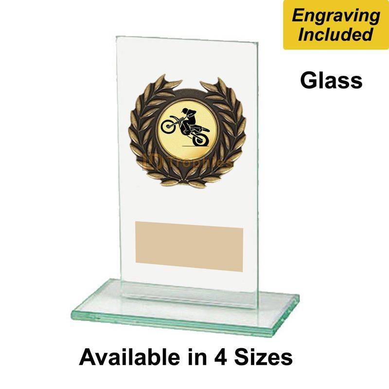 Glass Motocross Trophies - Warrior Range