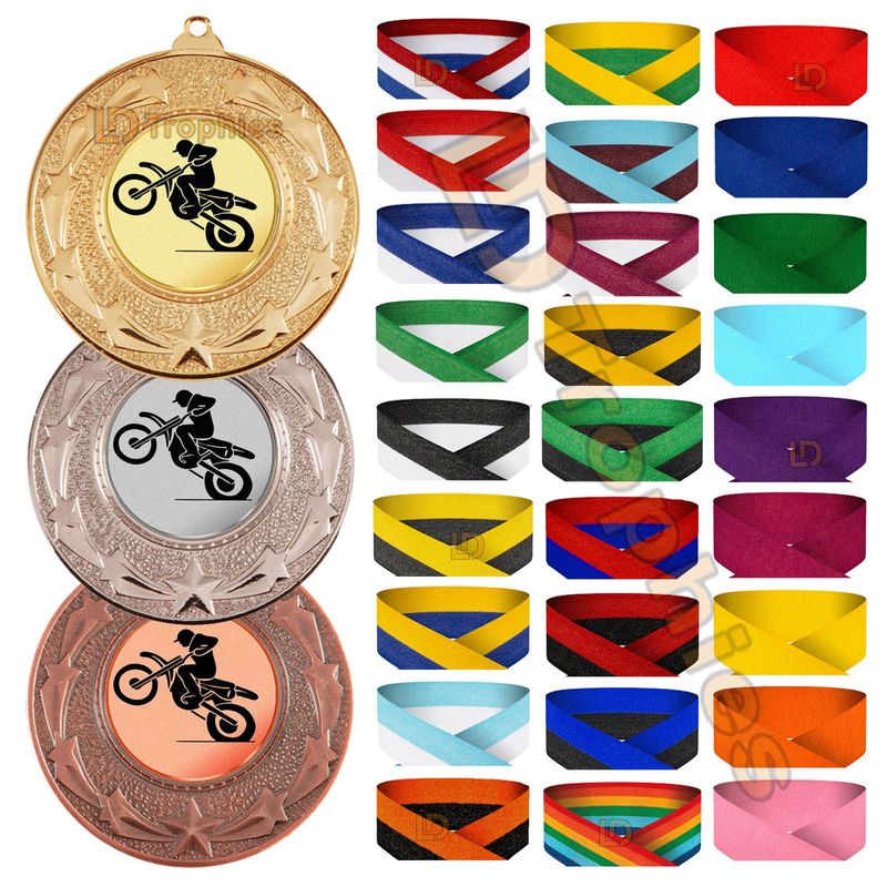 Motocross Medal & Ribbon Packs - Various Sizes