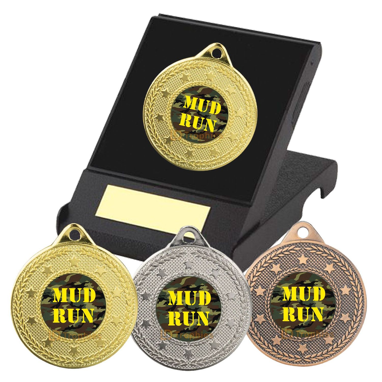 Mud Run Medal in Presentation Box