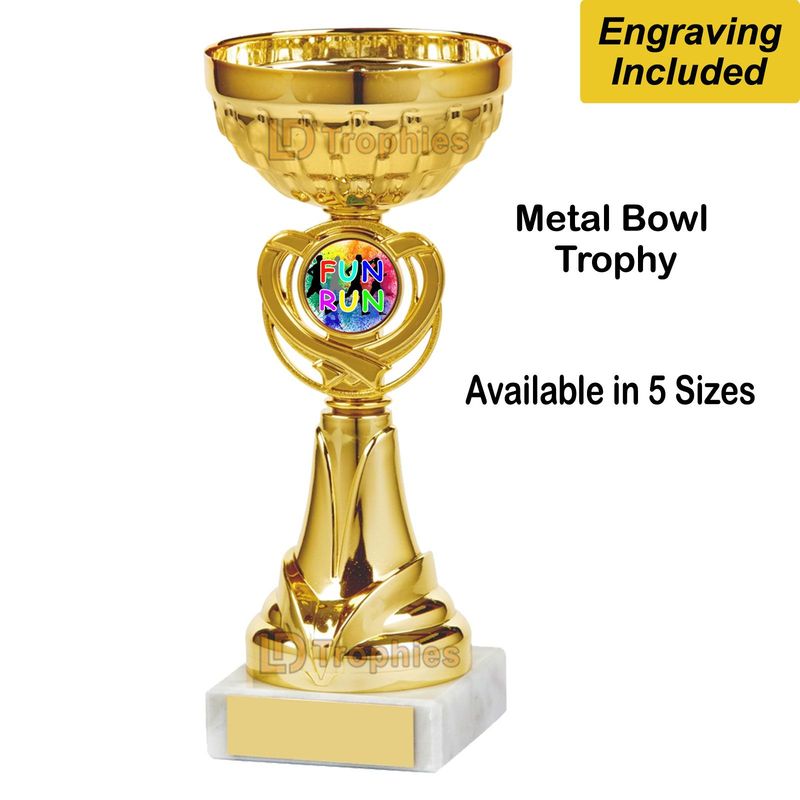 Fun Run Trophies / Cups - Gold