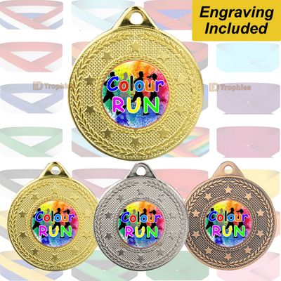Colour Run Medal & Ribbon - Beacon