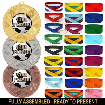 Star Player Football Medals & Ribbons - Various Packs