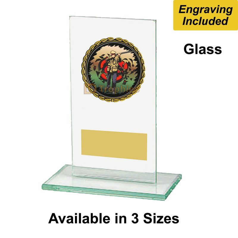 Glass Clay Pigeon Shooting Trophies - Warrior Range